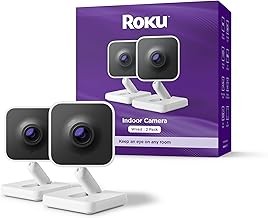 Roku Indoor Camera 2-Pack 1080p HD, Motion & Sound Detection, Night Vision