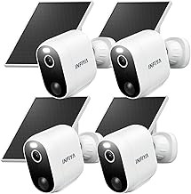 INFIYA Z1 4P Wireless Outdoor Security Camera 2K, Solar & Battery Powered, AI Human Detection, Color Night Vision