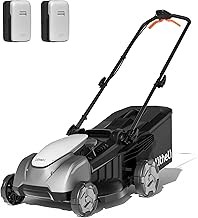 LiTHELi LVM02Z Battery Powered Push Lawn Mower (18-Inch, 40V Brushless, Two 5.0Ah Batteries)