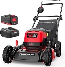 PowerSmart PS76417 Battery Powered Push Lawn Mower (17-Inch, 40V Brushless, 4.0Ah Battery, 3-in-1 Function)