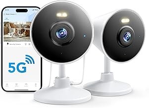 Rocktone K04-20W-2 Wireless Indoor/Outdoor Security Camera 5G & 2.4G, Spotlight, Color Night Vision, 2-Way Audio