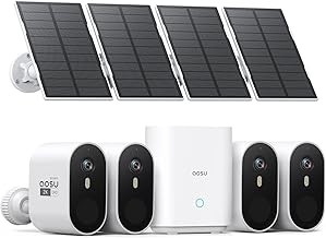 AOSU AOSU-2K-4CAM-HOMEBASE Wireless Outdoor Home Security Camera System 2K 4-Cam Kit