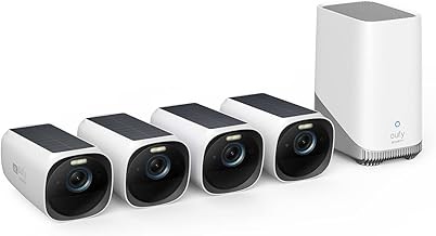 Eufy eufyCam S330 Wireless Outdoor Home Security Camera System 4-Cam 4K Solar