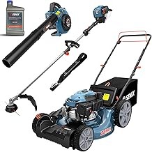 SENIX LSSG-M10 Gas Powered Self Propelled Lawn Mower (21-Inch, 170cc Engine, Trimmer and Blower Kit)