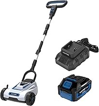 LUXTER RLLM20S-A Battery Powered Push Lawn Mower (9-Inch Mini, 20V, 4.0Ah Battery, Brushless)