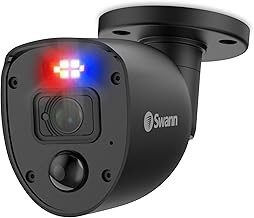 Swann Flashing Lights Bullet 1080p Security Camera Add-On, Outdoor Wired