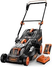 DOVAMAN LD40A Battery Powered Push Lawn Mower (19-Inch, 40V Brushless, Vertical Storage)
